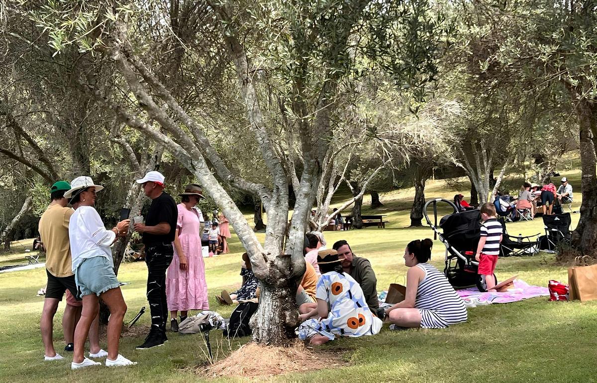 Open day picnic goers