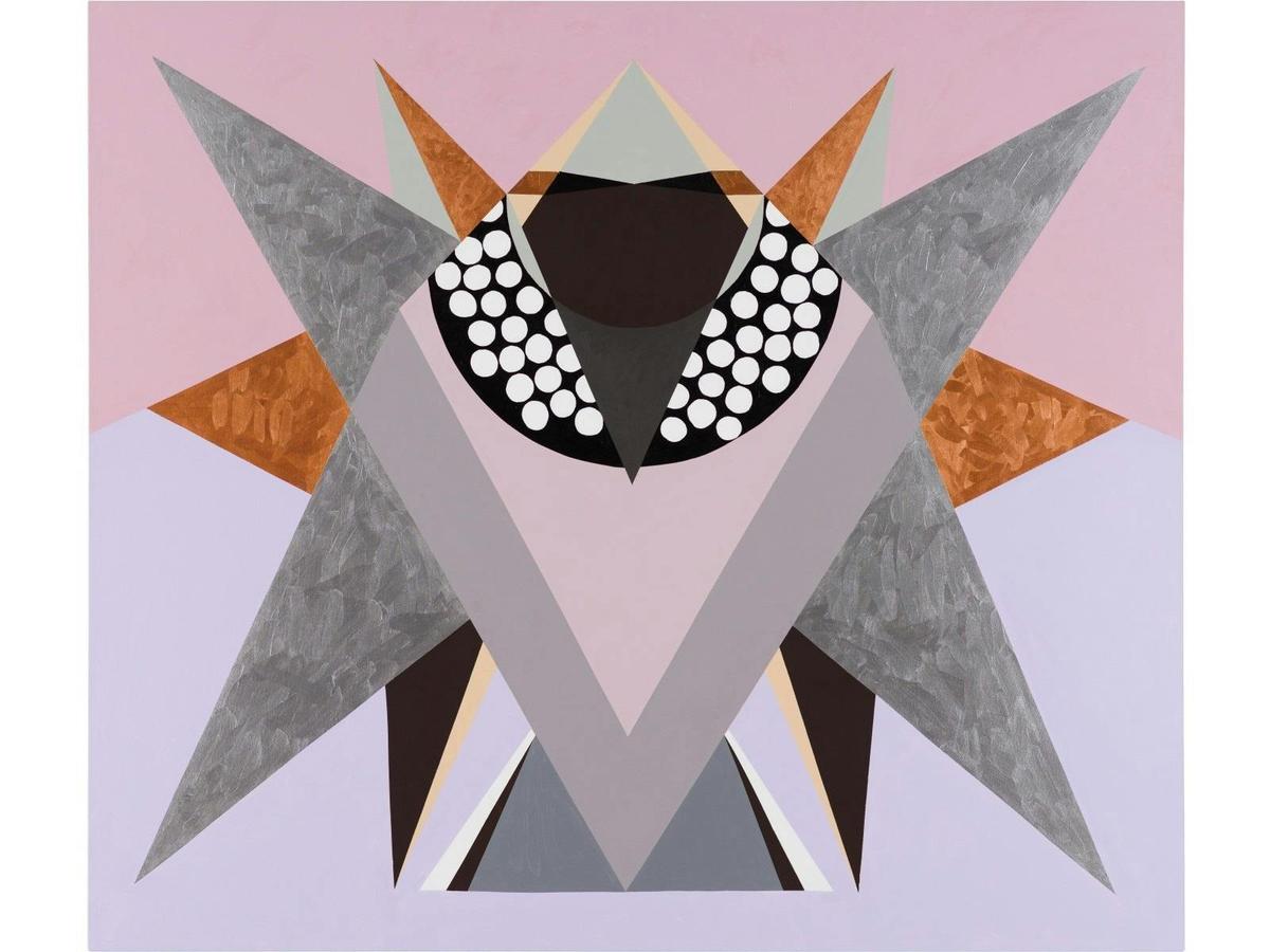 Mikala Dwyer ‘2’ (Bird), 2021, acrylic on Belgium linen.