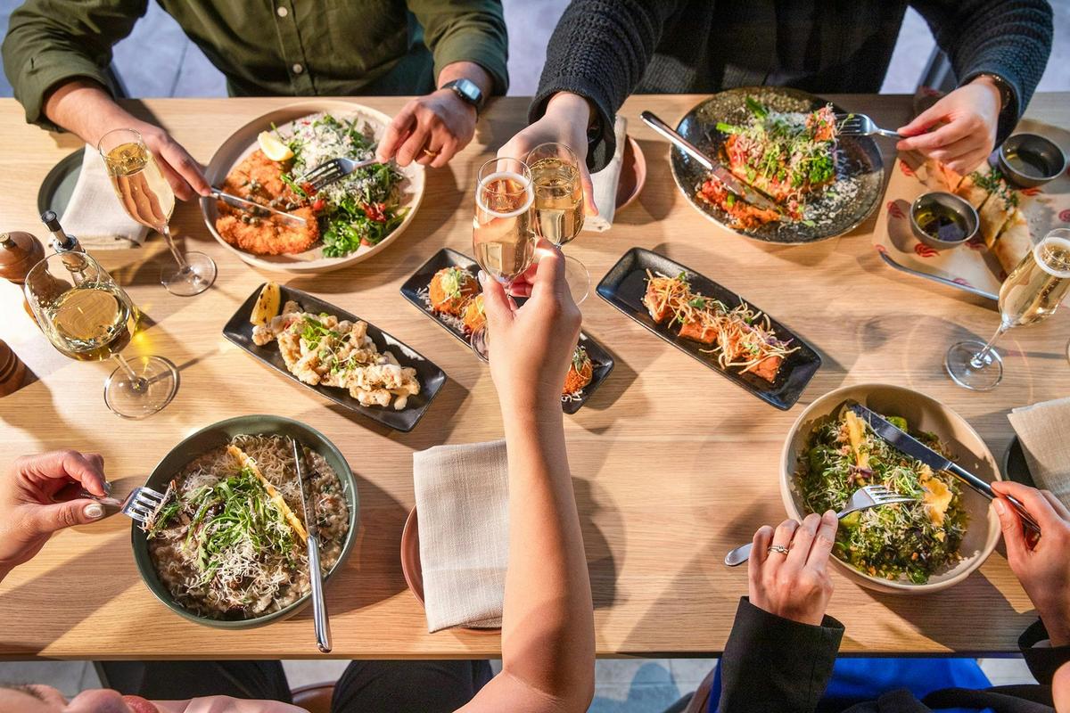 Enjoy breakfast lunch or dinner with colleagues and friends