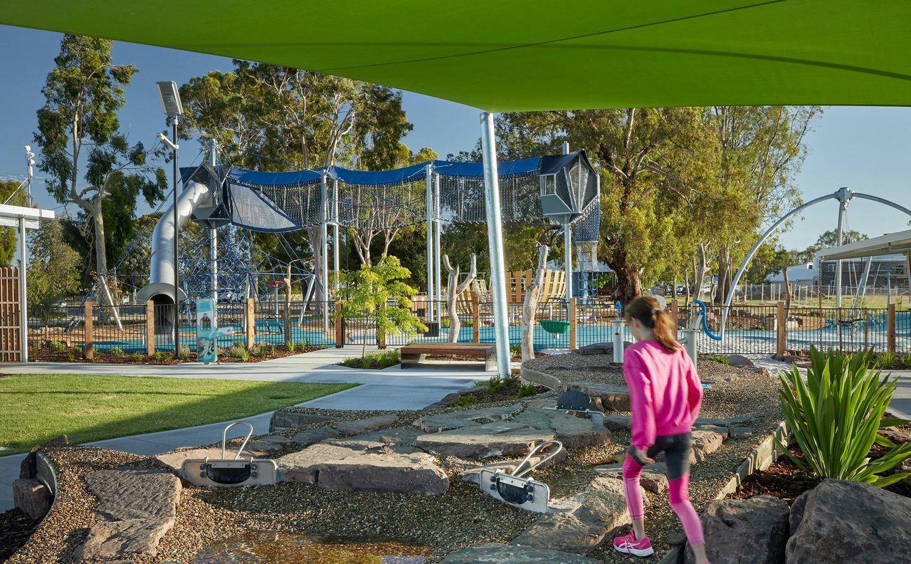 The aerial walkway at Purtle Park.