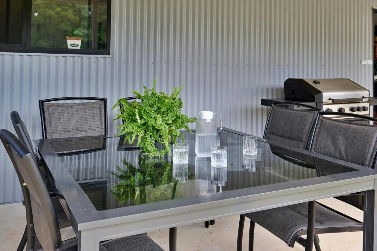 Dining on veranda