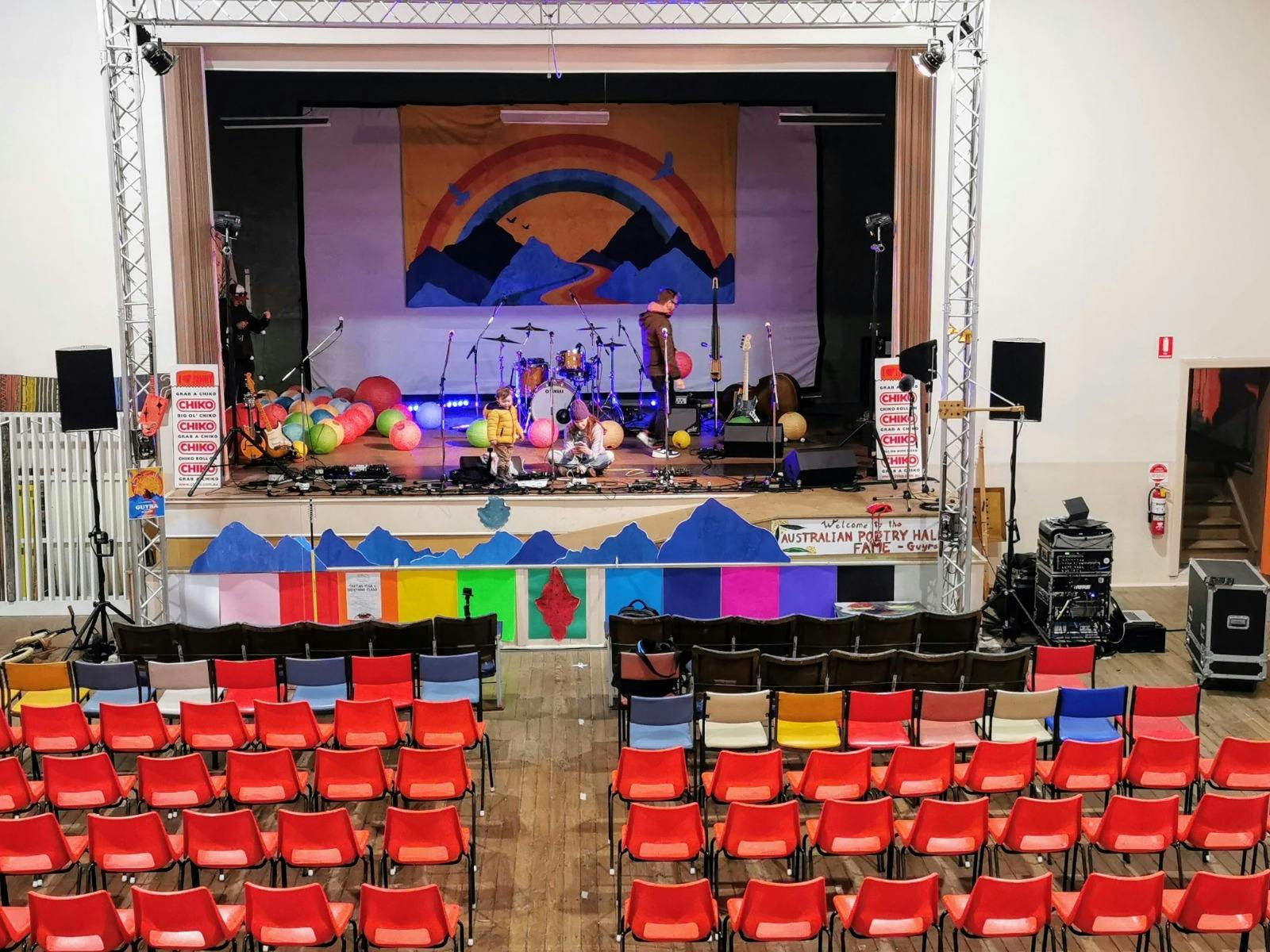 Australian poetry Hall of Fame stage and auditorium