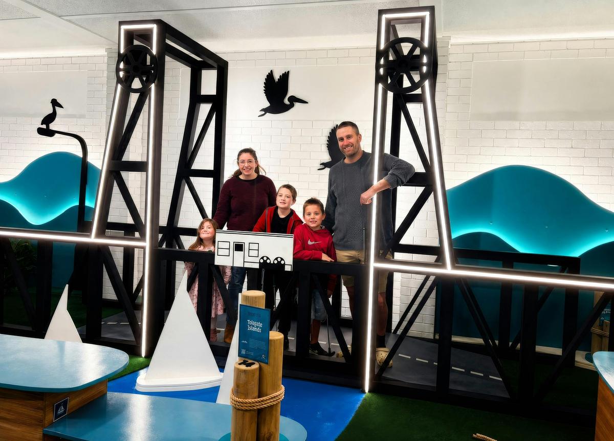 Enjoy the iconic Bay Bridge feature hole at Nice Putt Mini Golf