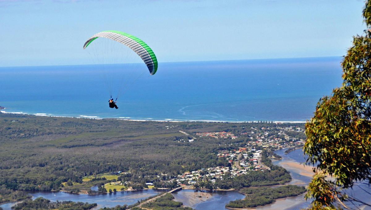 Paragliding from North Brother Mountain