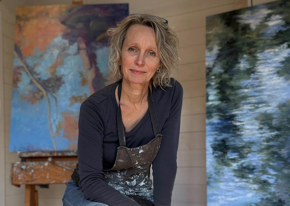 Corinne Loxton in her Blue Mountains studio