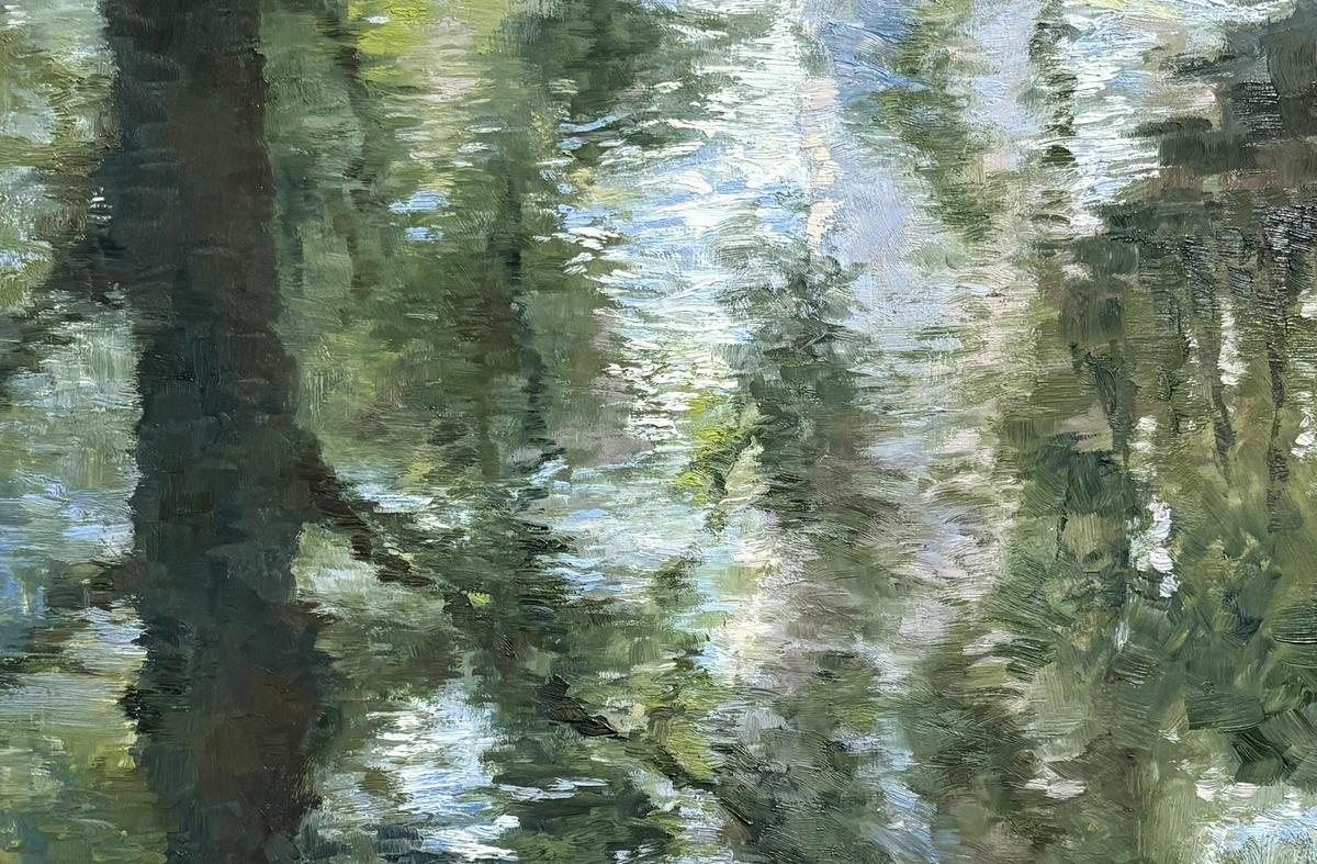 Dispersion, oil on board, 50 x 40 cm (detail)