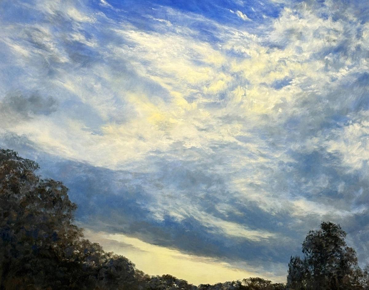 Falling Upwards I, oil on canvas, 122 x 92 cm (detail)