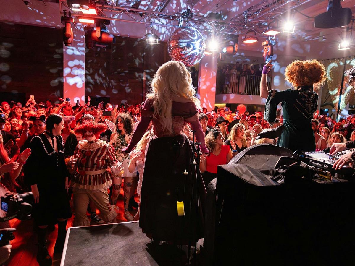 A crowd dancing at Jurassic Lounge 2025