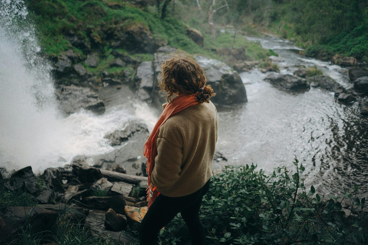 Women at Paddy's River Falls in the Snowy Valleys