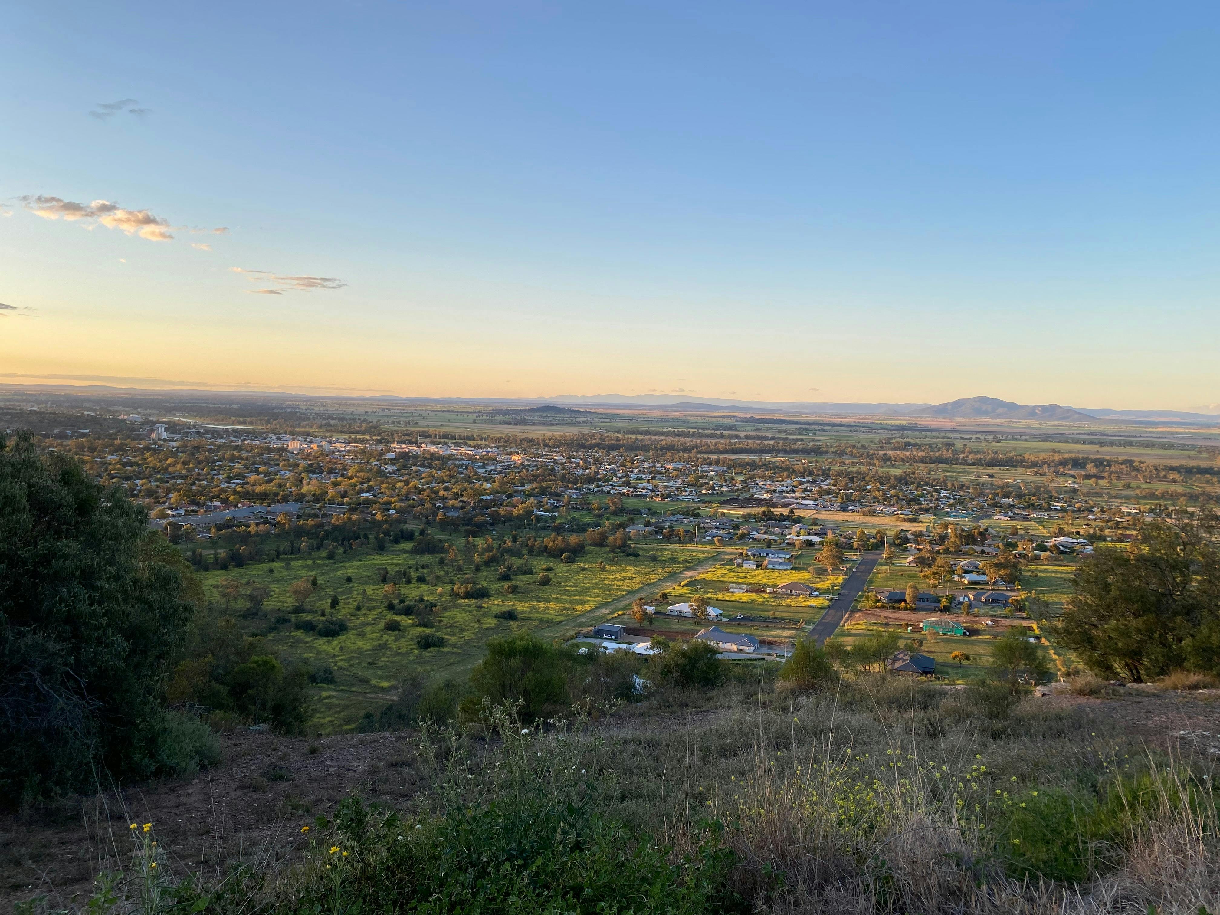 View over Gunnedah township