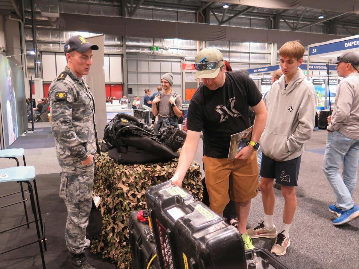 Australian Navy showing off their latest dive equipment