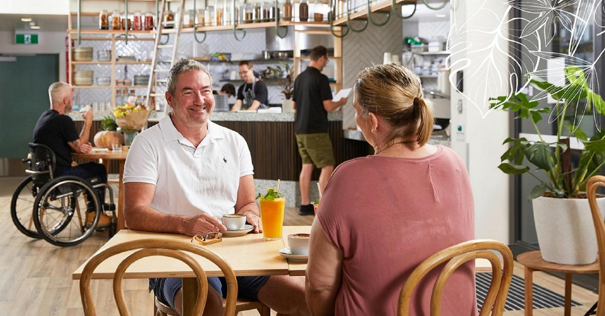 Guests relaxing in our onsite Cafe