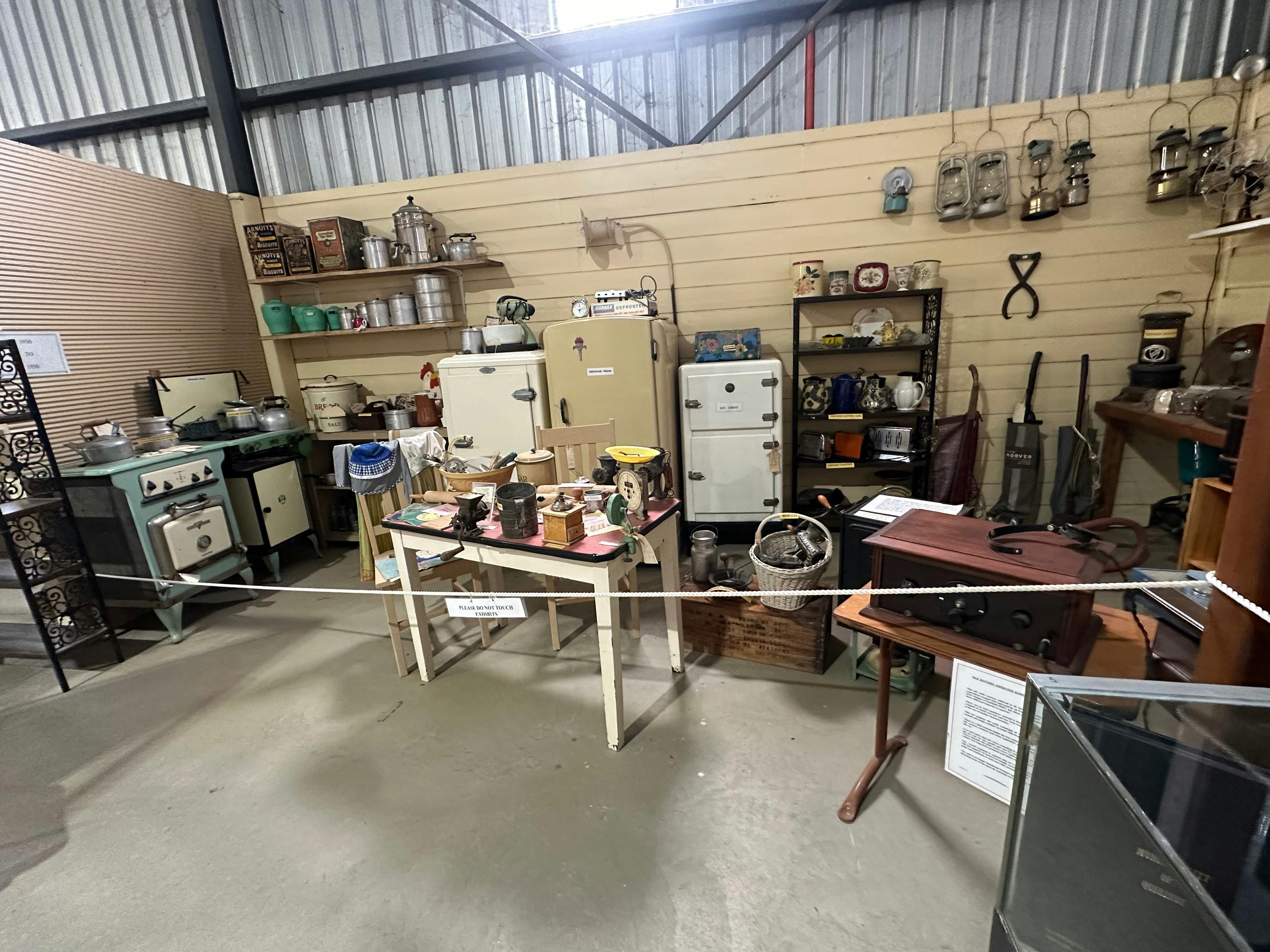 An old kitchen display of a by gone era