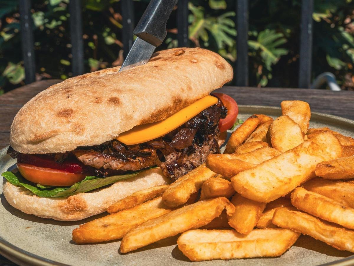 Our famous steak sandwich