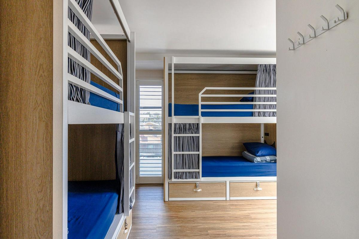 Shared rooms have new purpose-built bunks, with privacy screens and under-bed storage