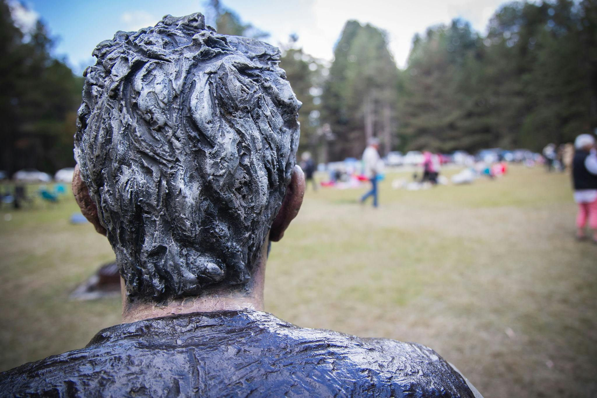 View from 'Seated Man' scultpure, Pilot Hill Arboretum