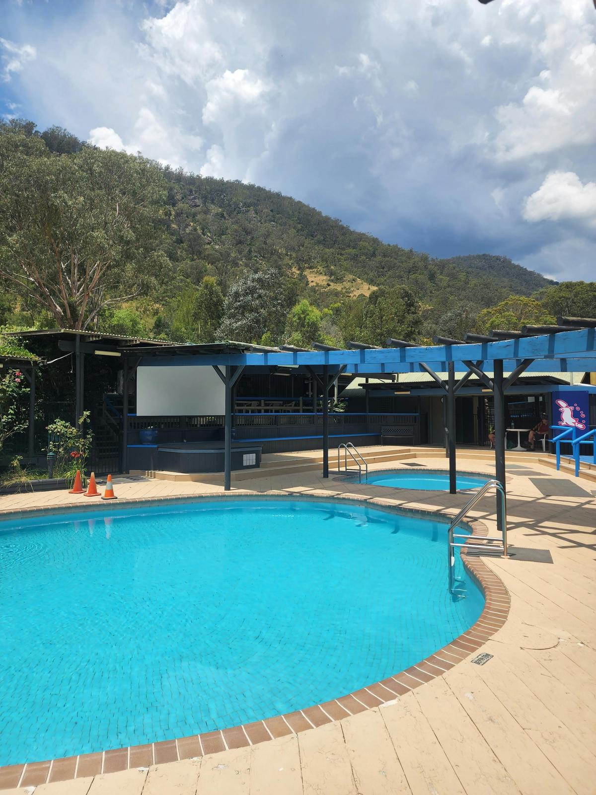 Relax by the swimming pool at K2 River Island Nature Retreat