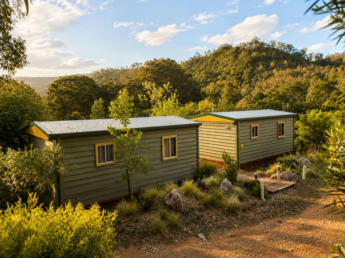Cedar Bush Cabins surrounded by natural bushland