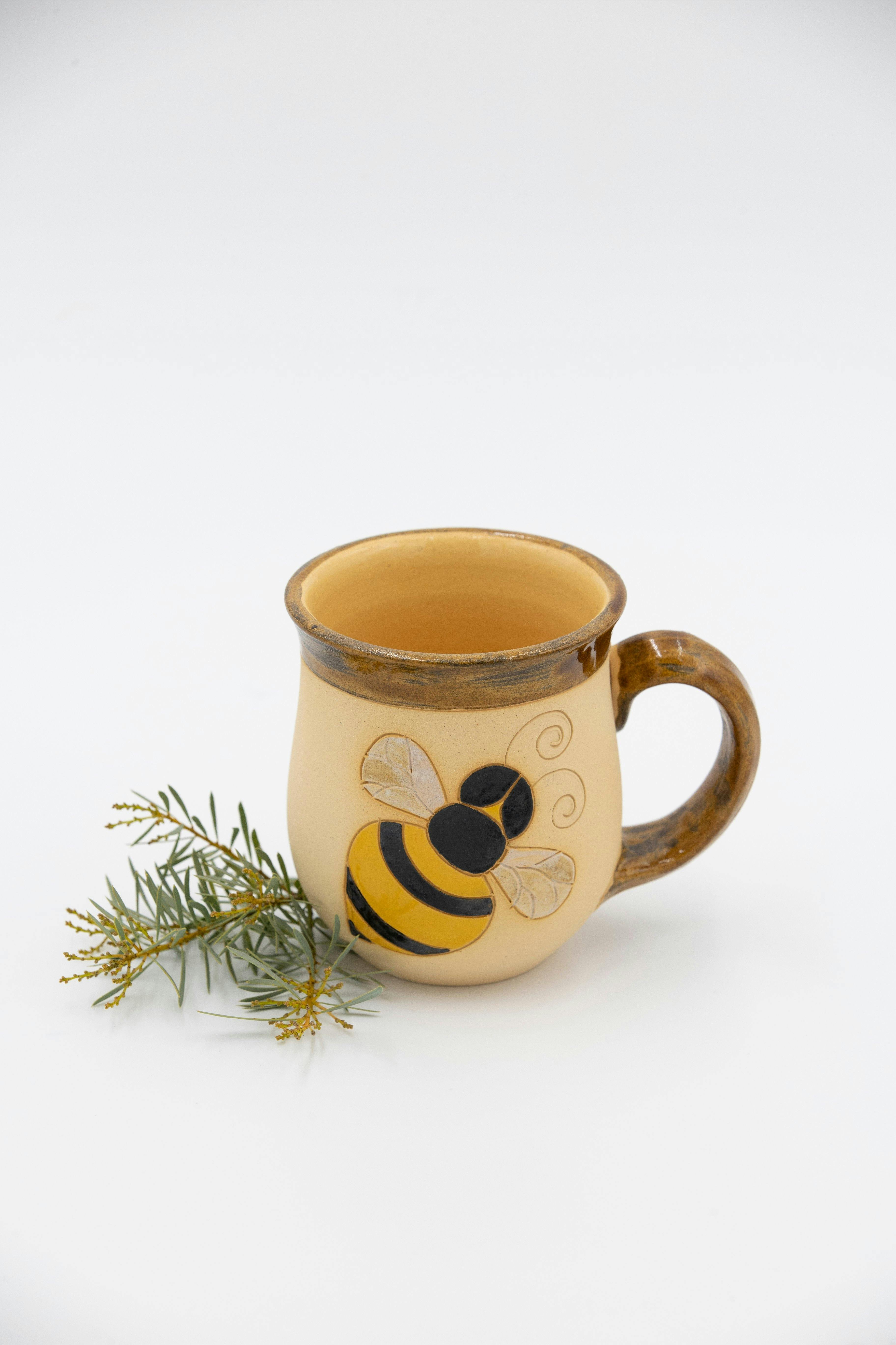 hand made bee mug