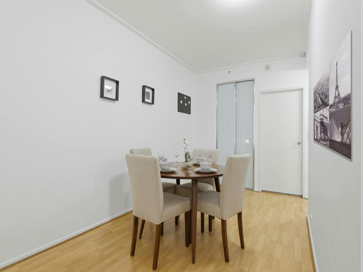 Minimalist dining area for two