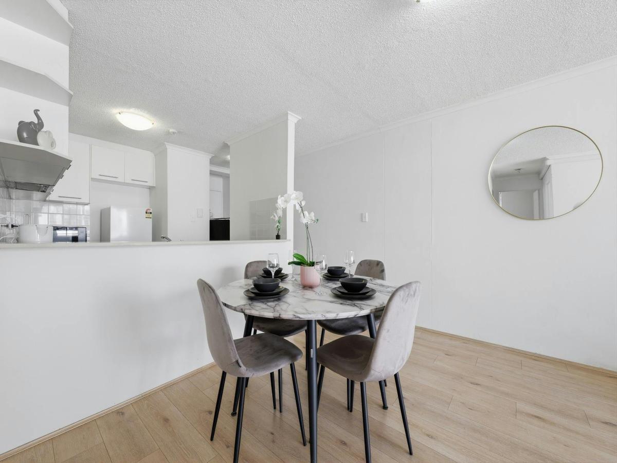 Open-plan dining and living space