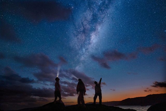 Palm Beach Headland Urban Night Sky Place