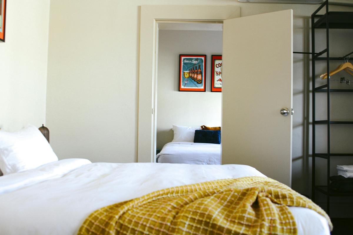 King room with adjoining queen