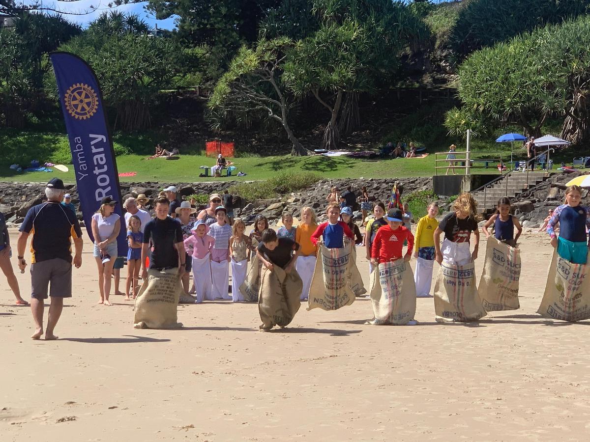 Childrens Sack races