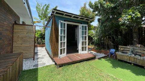 Bespoke Upcycled Cabin in Tropical Paradise