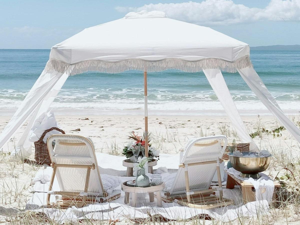 Experience our Signature Cabana Picnic on Beautiful Woorim Beach Bribie Island