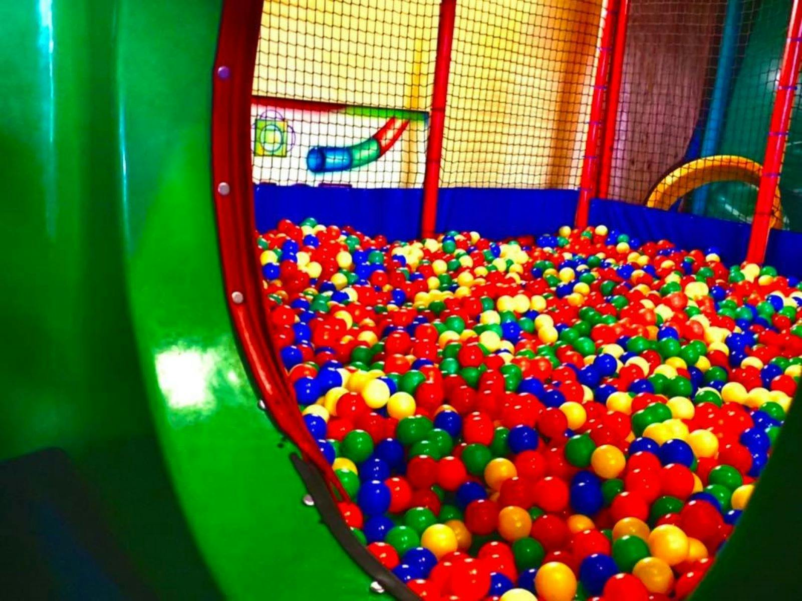 Soft play balls for children to climb and play in