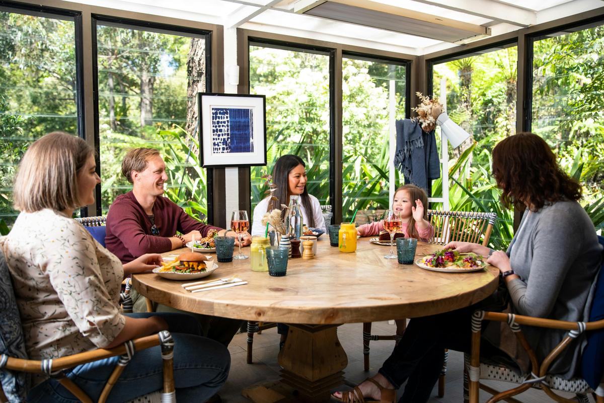Enjoy a meal, snack and delicious coffee at Pollen cafe in the Gardens