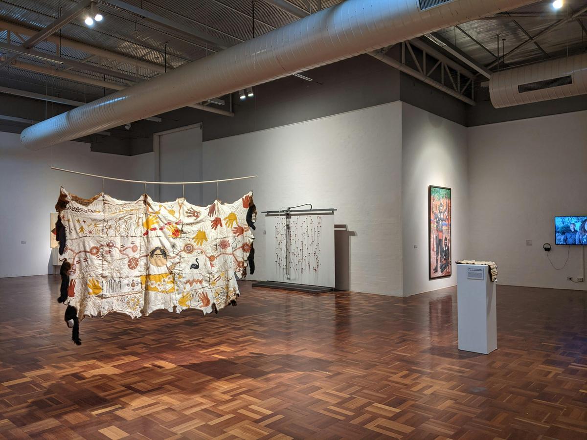 Installation view from Myall Creek and Beyond touring exhibition