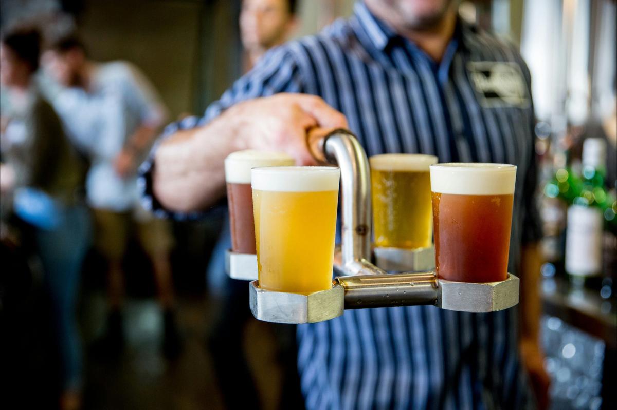 A flight of beer