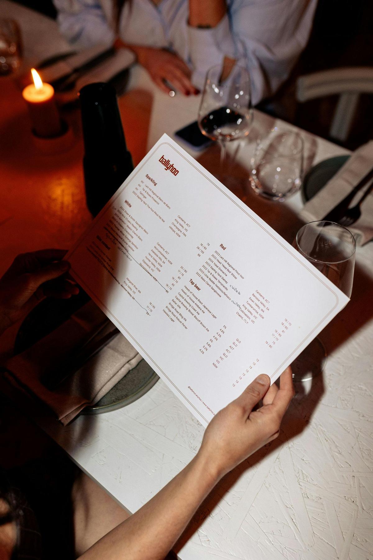 ballyhoo menu