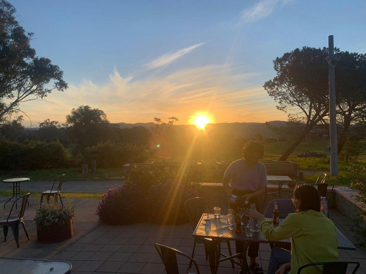 Enjoy wood fired pizza with our sunset views over the Brindabella Ranges