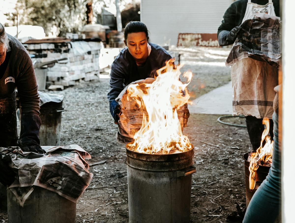 Fun and flames during a Canberra Potters Introduction to Pottery Class