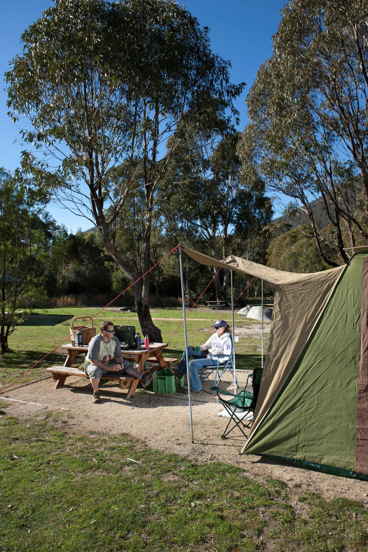 Campers at Woods Reserve