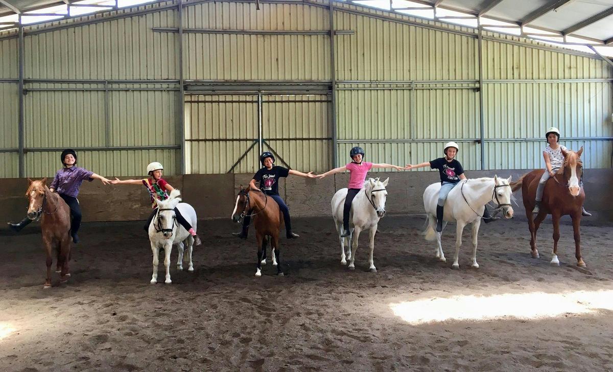 Riders in the indoor