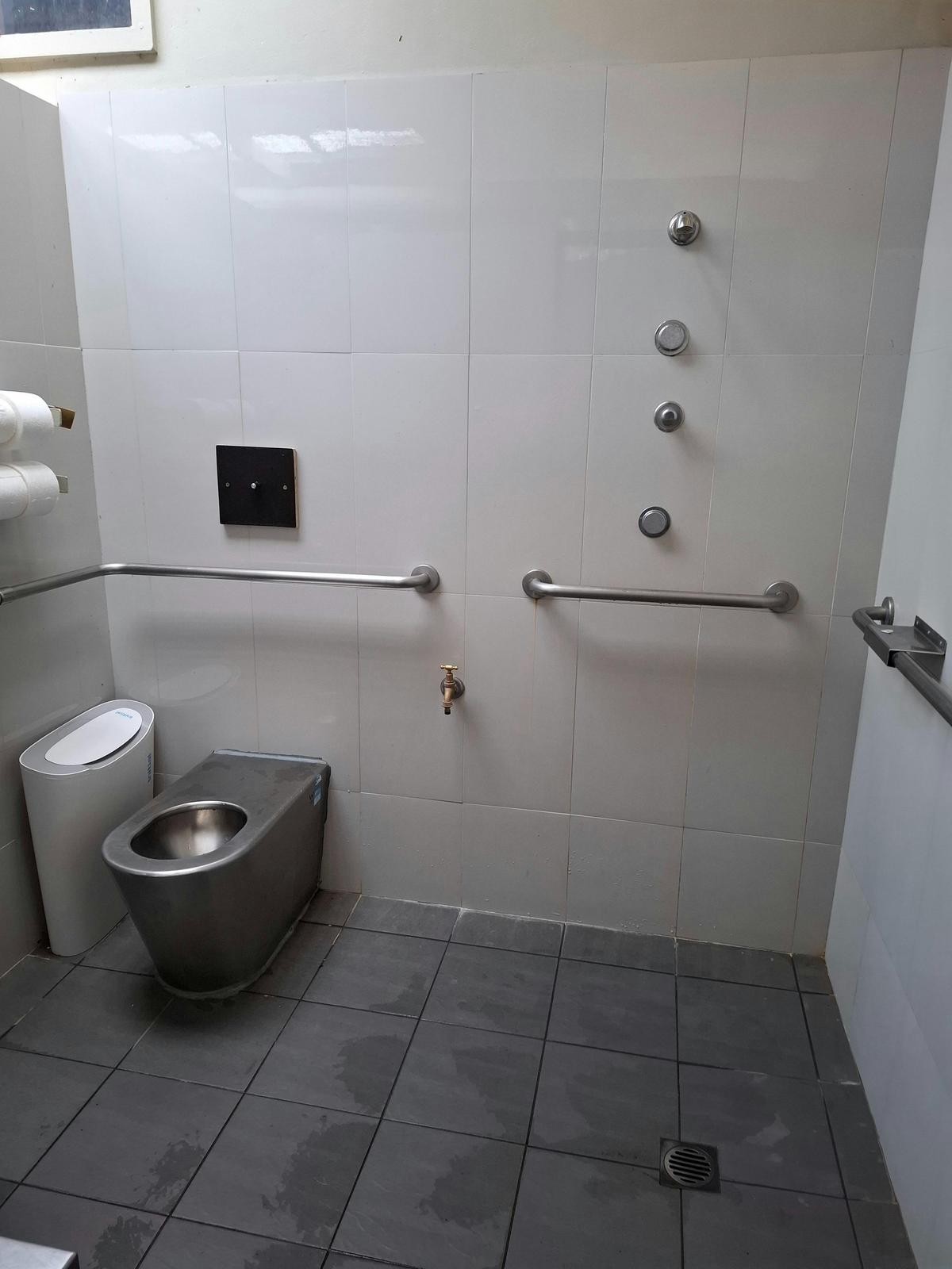 Female accessible toilet and shower