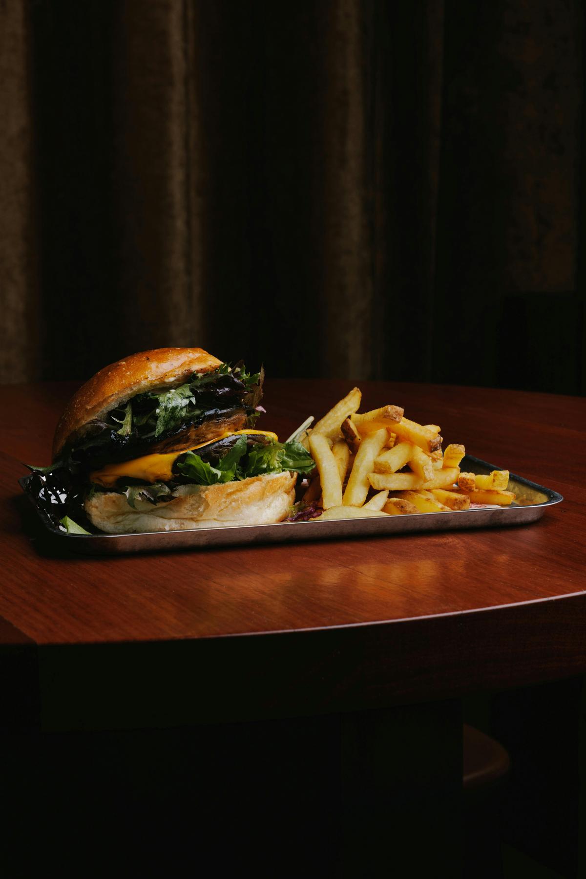 Burger and fries