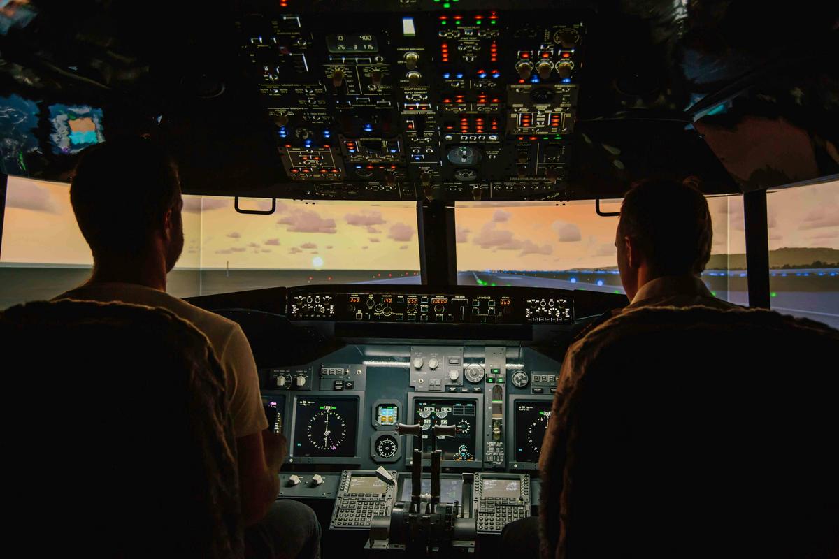 Jet Flight Simulator Sunset
