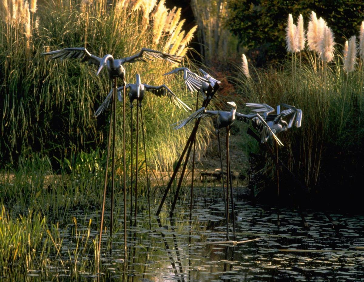 Commonwealth Park pond sculptures