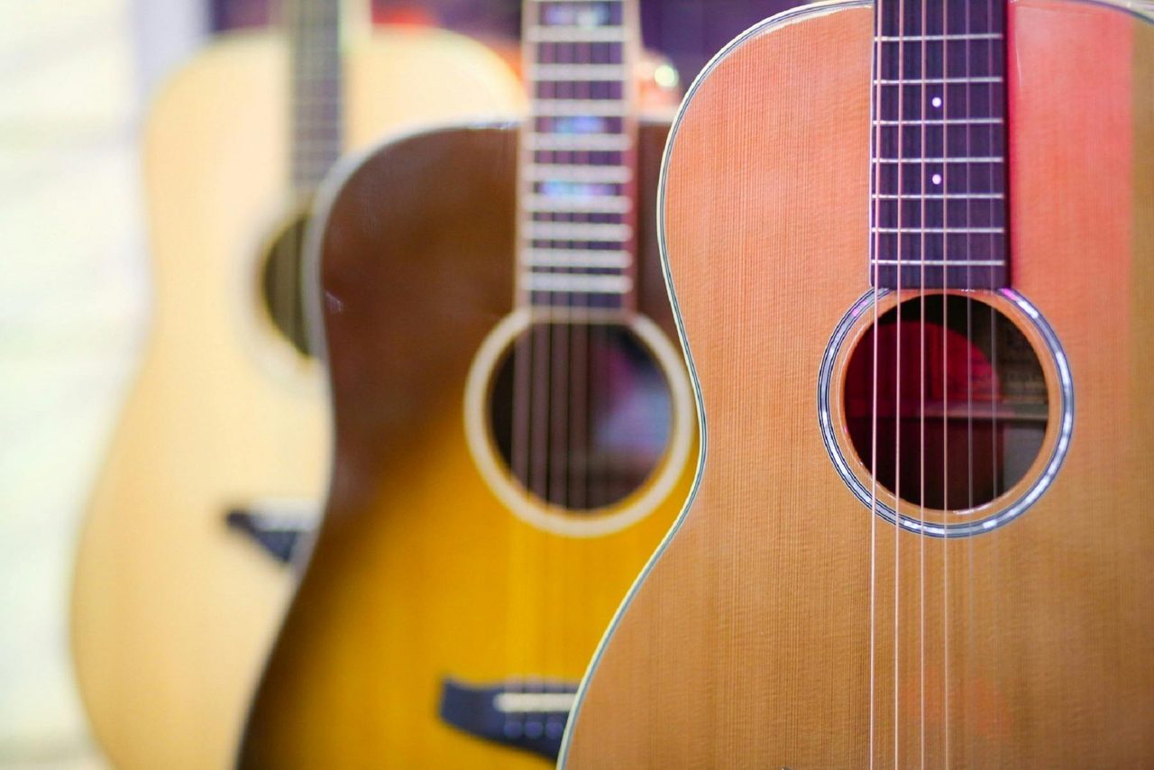 Beautiful guitars stocked in the shop