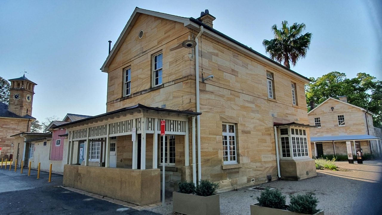 The southern side of the 1818 Matron's Quarters & Administration Building