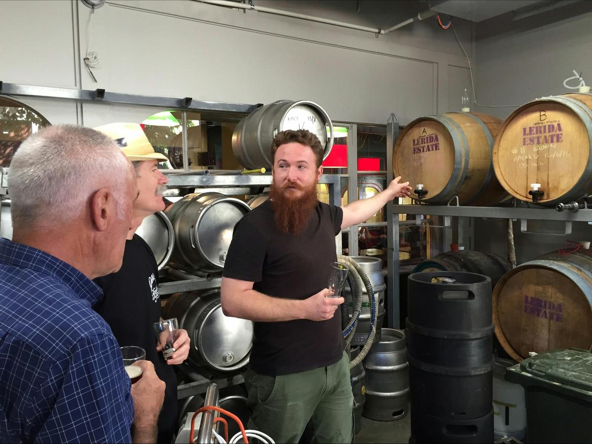 Exploring the Barrel Room at the Wig & Pen
