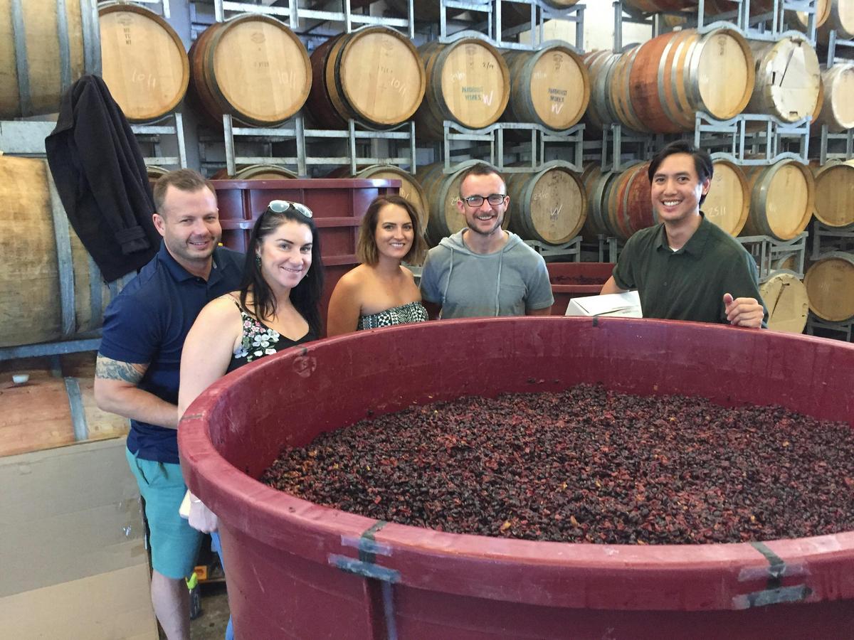Wine making on trhe Canberra Vin & Gin tour