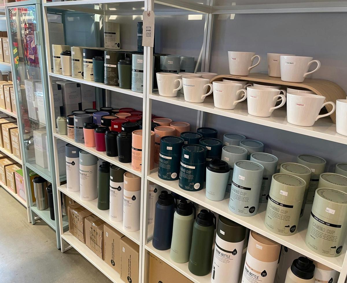 Reusable cups and ceramics show Pom Pom Store’s timeless design focus.
