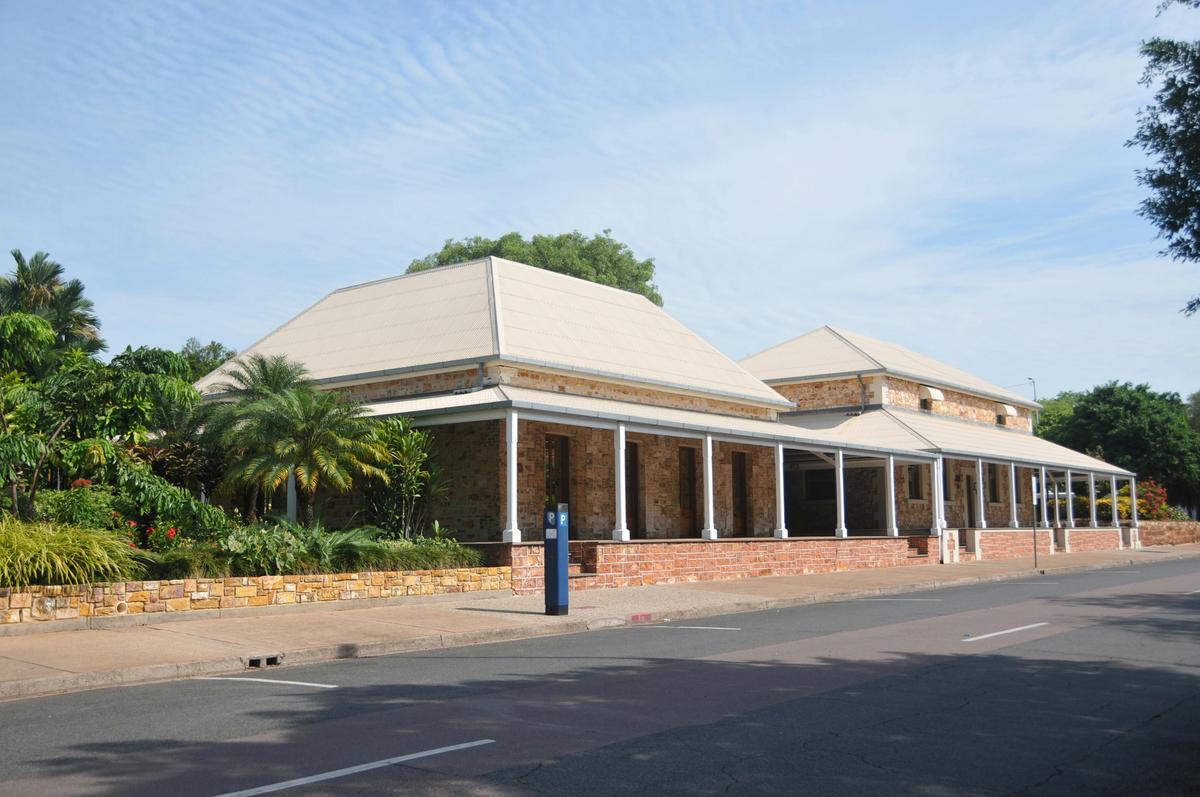 Former Courthouse (left) and Police Station (right),  now the Administrator’s Offices.