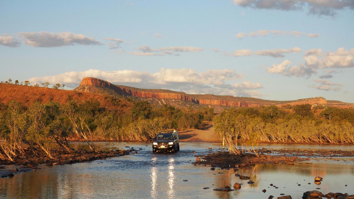 Charter North vehicle at Pentecoast River